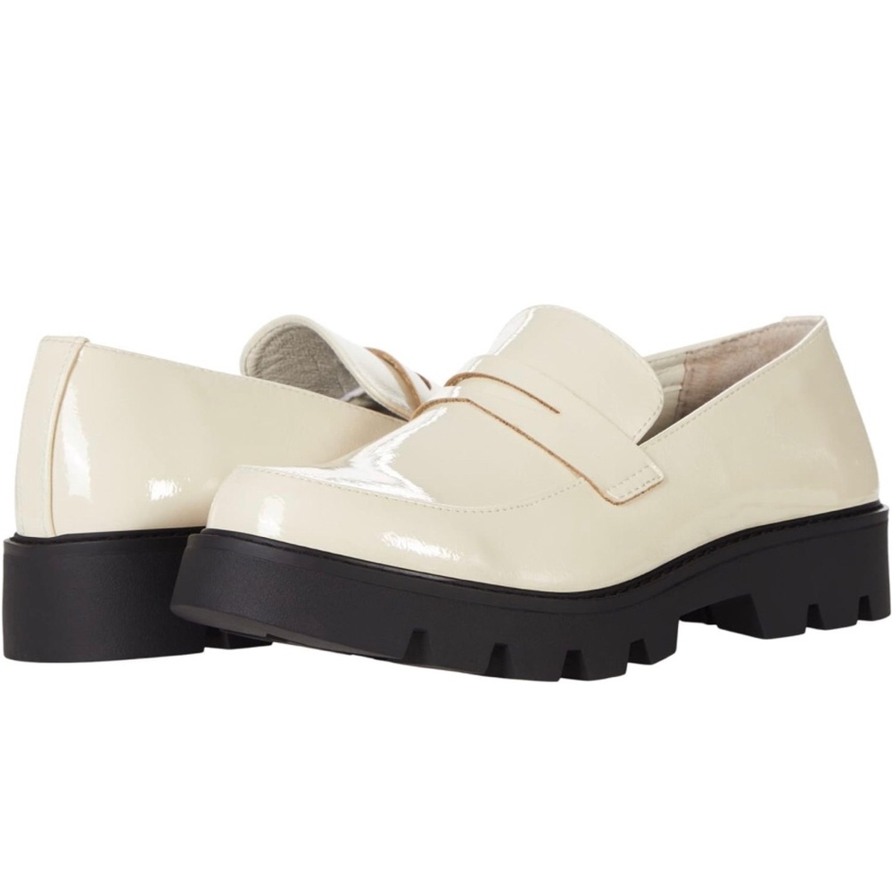 Chinese Laundry Women’s Playback Patent Leather Cream Slip On Loafers - Size 7